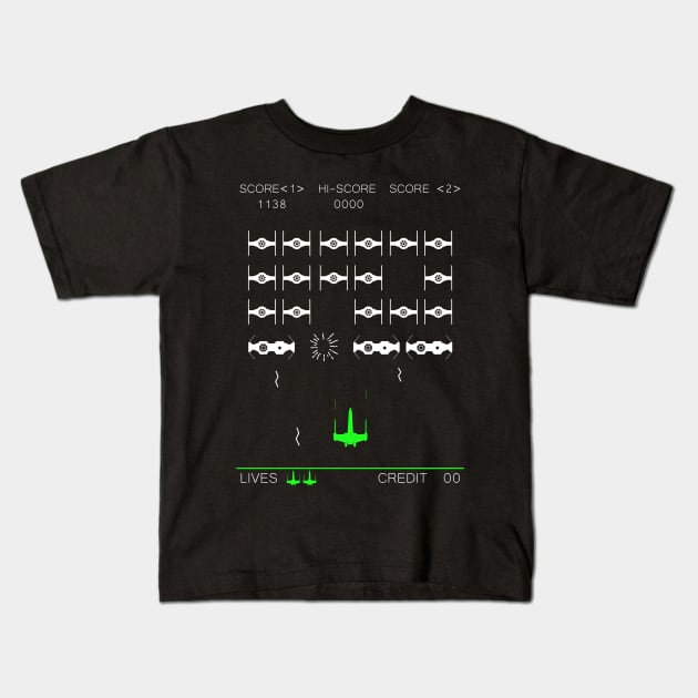 Space Invaders Mashup - Retro Shirt Kids T-Shirt by HelloGreedo